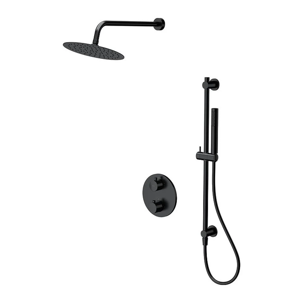 Set de dus incastrat Cersanit Zen, negru mat