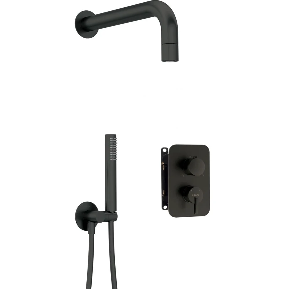 Set de dus incastrat Deante Silia negru mat