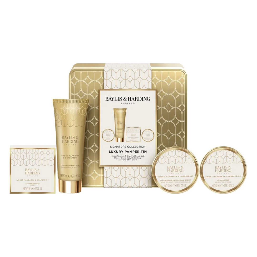 Set de ingrijire de lux Sweet Mandarin & Grapefruit, 4 piese, Baylis & Harding