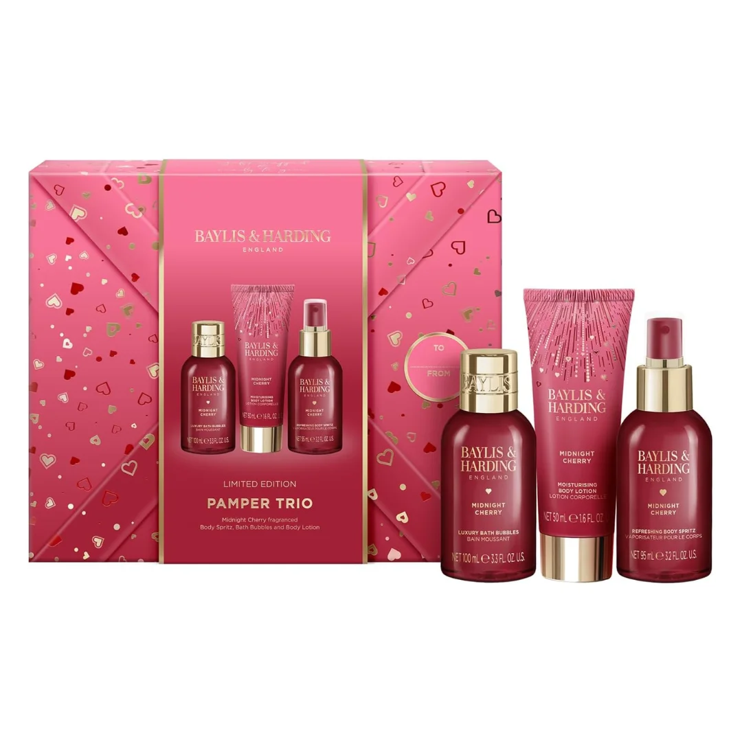 Set de ingrijire Midnight Cherry Gift, 3 piese, Baylis&Harding