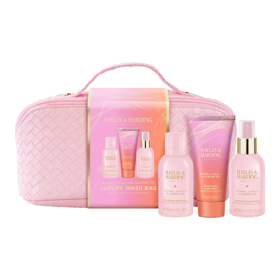 Set ingrijire corp, Jojoba, Vanilla & Almond Oil, 4 piese, Baylis & Harding