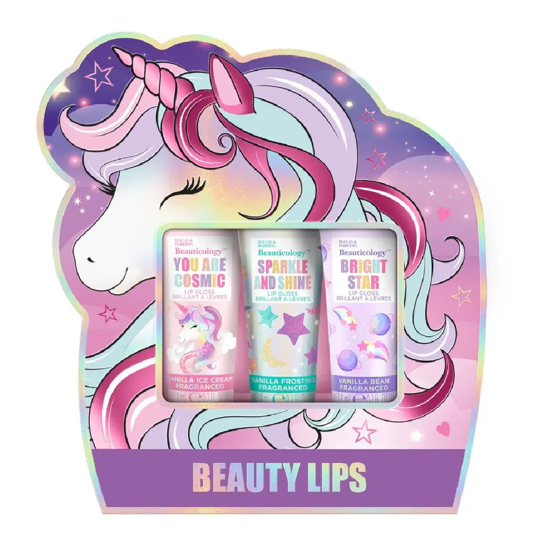 Set Lip Gloss Beauticology Cosmic Beauty, 3 piese, Baylis & Harding