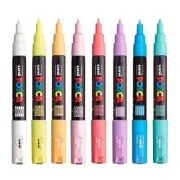 Set Marker UNI PC-1M 0. 7 mm, 8 culori, Posca
