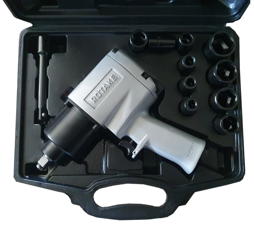 Set Pistol Impact Pneumatic 1/2" si Chei Tubulare de Impact Rotake