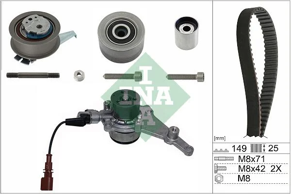 Set pompa apa + curea dintata Schaeffler INA 530 0835 30