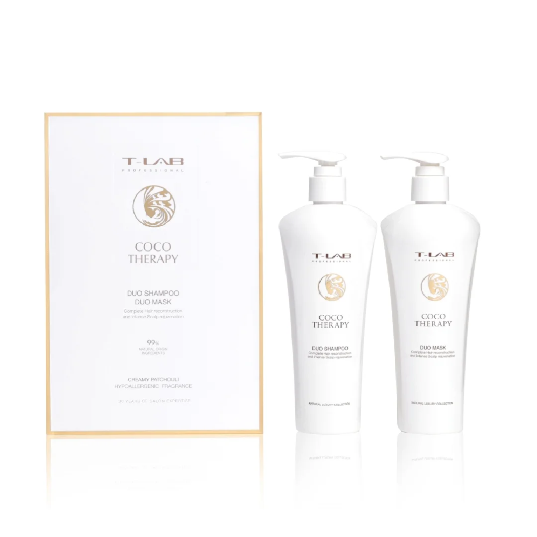 Set Profesional Duo Sampon si Masca Coco Therapy, 600ml, T-LAB