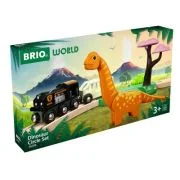 Set trenulet cu traseu de sine, aventura dinozaurilor BRIO