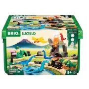 Set trenulet Deluxe in lumea dinozaurilor, BRIO, 3+ ani