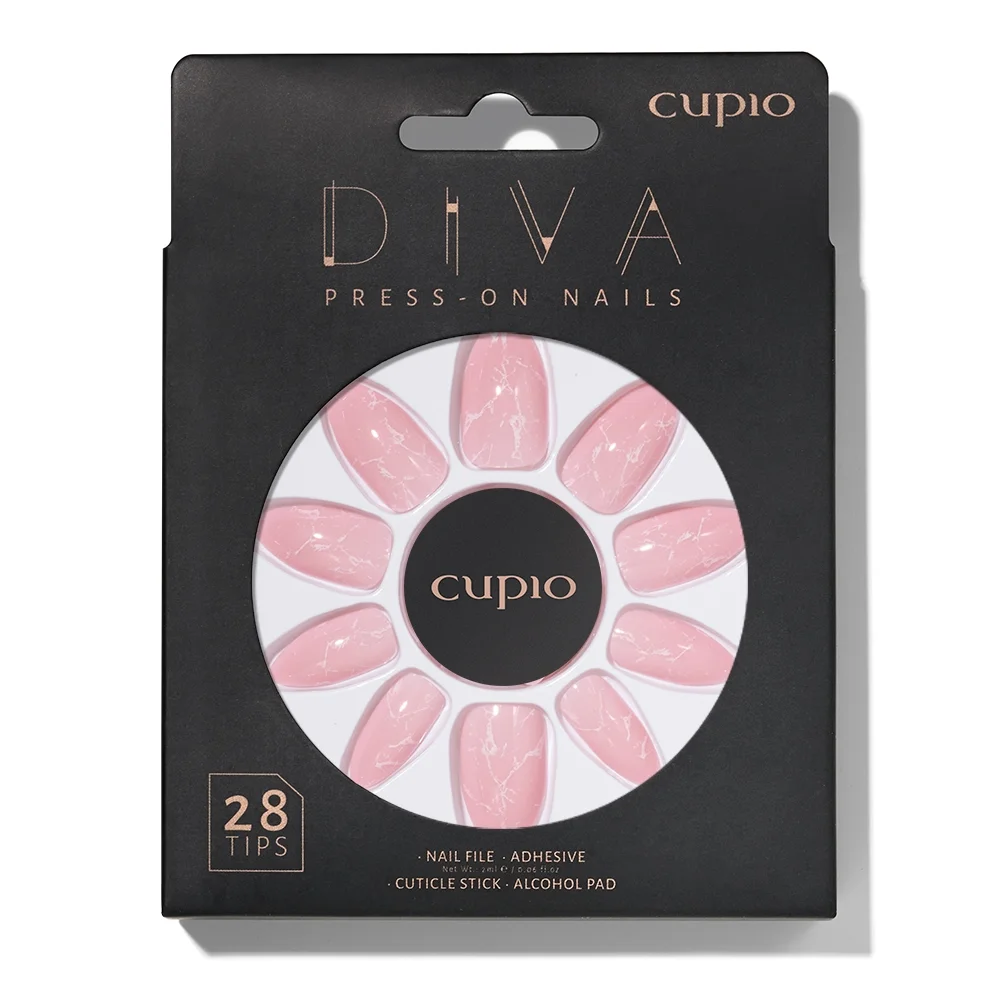 Set unghii false Cupio Diva - White Marble