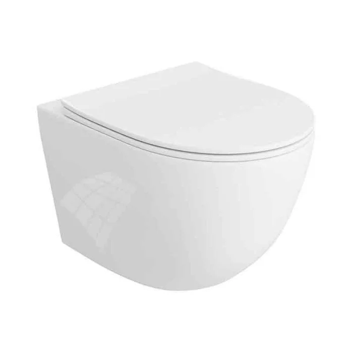 Set vas wc suspendat, tornado, oval, alb, cu capac soft close si quick release, Spectrum  Sierra