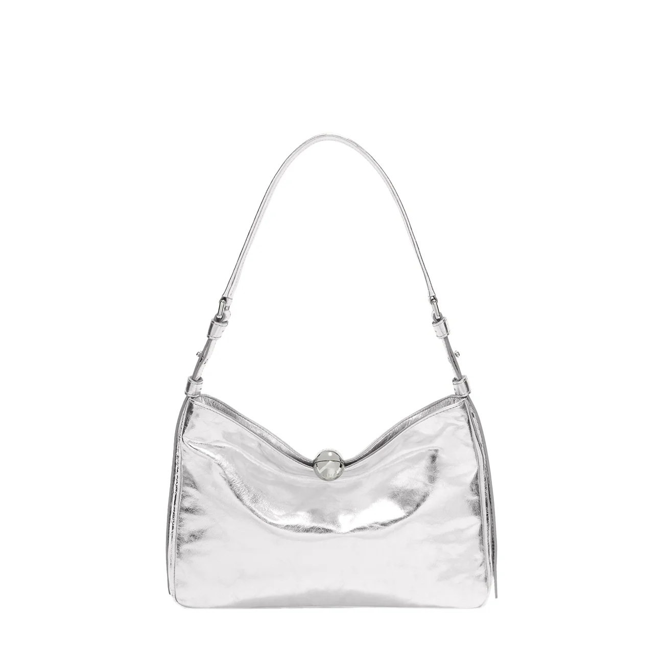 Sfera soft m shoulder bag silver