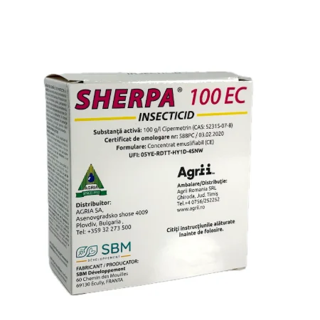 Sherpa 100EW 3 ml, insecticid cu spectru larg (mar, prun, legume, hamei)