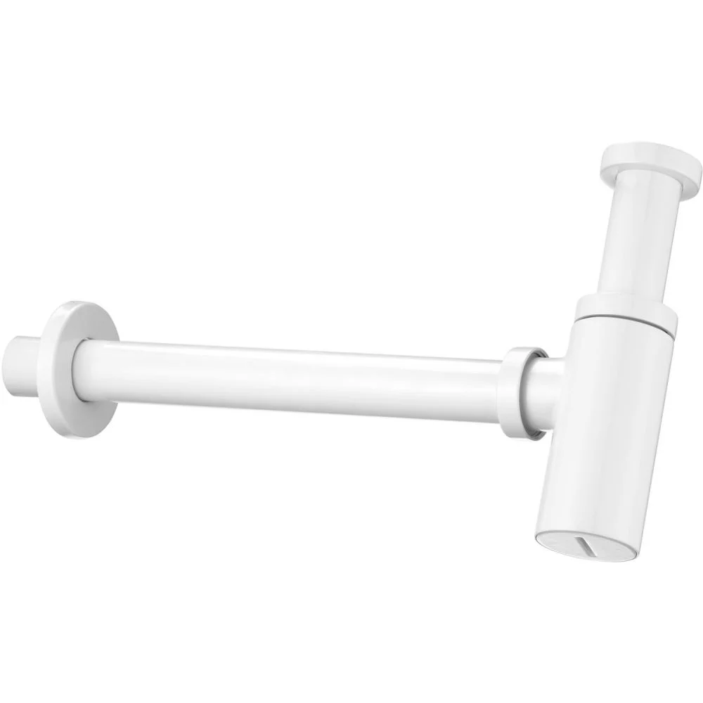 Sifon alb mat pentru lavoar baie Deante Rondo