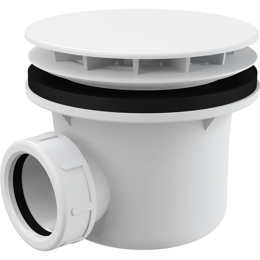 Sifon cadita alb mat O90 mm cu ventil Alcadrain A49B