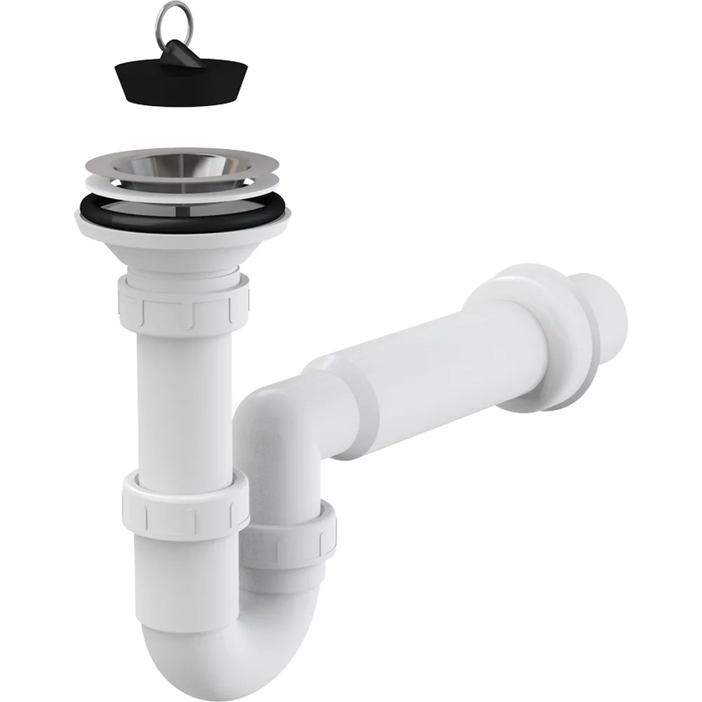 Sifon cadita cu sita si dop O50 mm Alcadrain A464-DN50