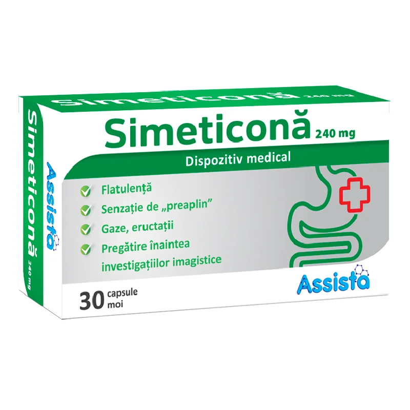 Simeticona 240 mg, 30 capsule moi, Assista