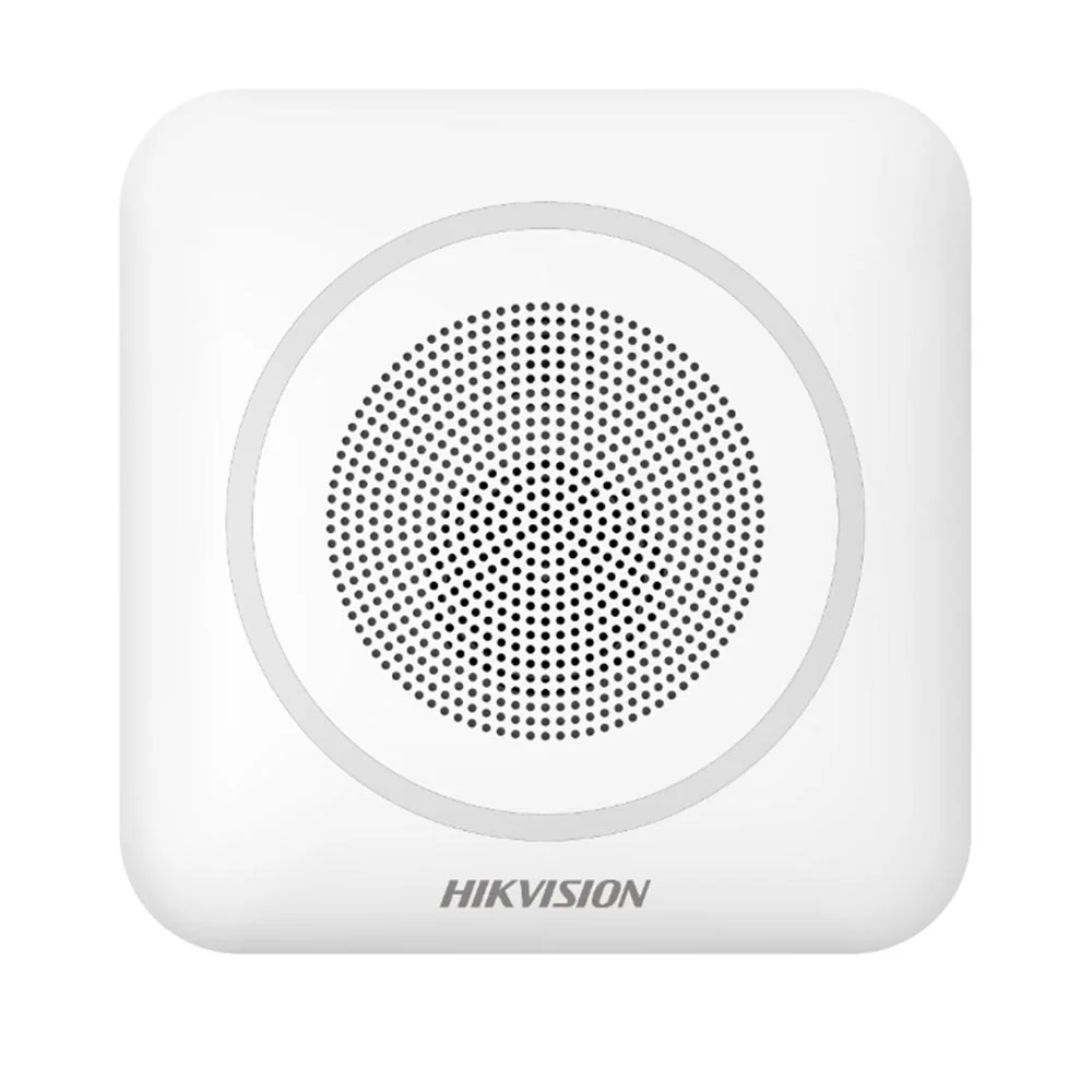 Sirena stroboscopica wireless de interior Hikvision AX PRO DS-PS1-II-WE, 110 dB, 868 MHz, RF 1000 m, LED Albastru