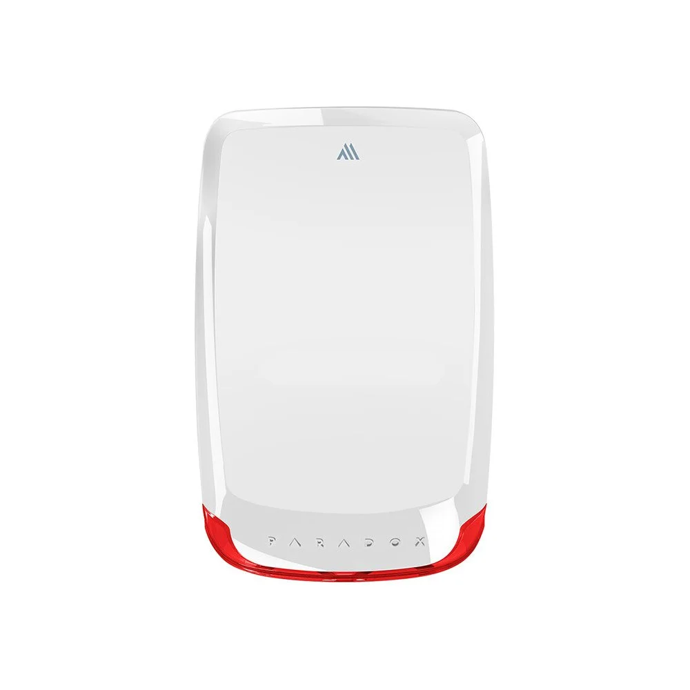Sirena wireless de exterior piezo stroboscopica Paradox SR230M, 100 dB, IP54, 1 LED stare, tamper