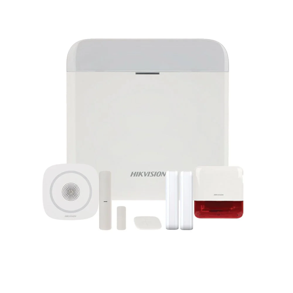 Sistem alarma antiefractie Hikvision Outdoor Security, LAN, WiFi, GPRS, 16 partitii, 64 zone/iesiri, 32 utilizatori, 868 MHz