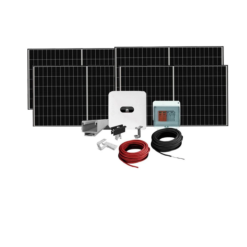 Sistem fotovoltaic complet 4.4 kW, invertor Trifazat On-Grid si 9 panouri N-Type JinKO Tiger Neo, monocristalin, 490 Wp, 120 celule, montare pe acoperis din tigla
