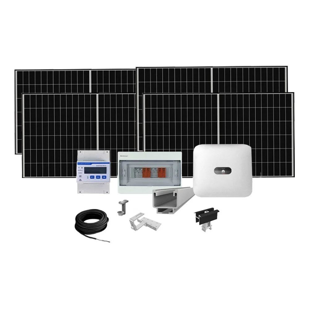 Sistem fotovoltaic complet 5.8 kW, invertor monofazat Hibrid WiFi si 12 N-Type JinKO Tiger Neo, monocristalin, 490 Wp, 120 celule, montare pe acoperis din tigla