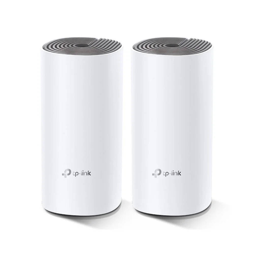 Sistem Mesh Dual Band TP-Link DECO E4 (2-PACK), 2 porturi, 2.4/5.0 GHz, 260 m, 300/867 Mbps