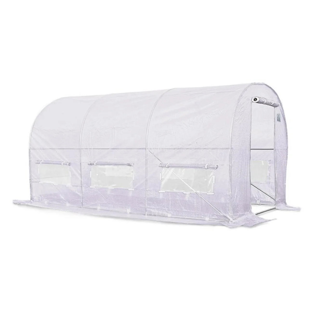 Solar gradina, legume, 4.5 x 3 x 2m, structura otel galvanizat, suprafata 14 mp, folie alba