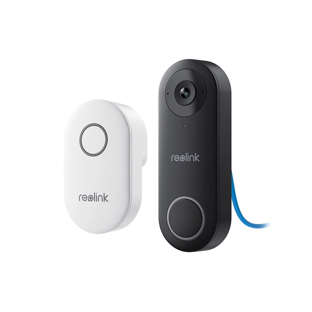 Sonerie video PoE Reolink Video Doorbell D340P, 2K, slot card, night vision, notificare pe telefon, detectie miscare