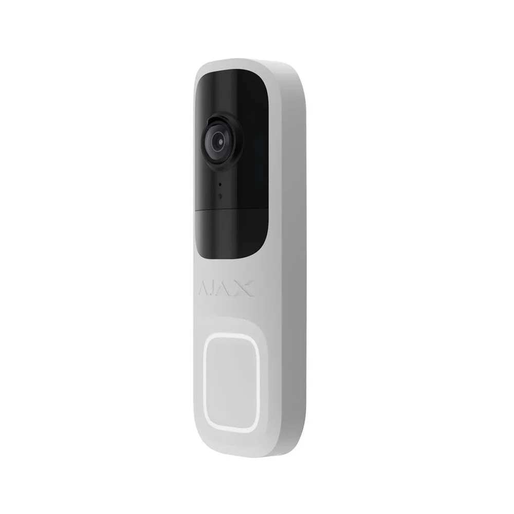 Sonerie video WiFi Ajax Video Doorbell, 4MP, unghi 155 grade, culoare alb, AI incorporat, PIR, microfon si difuzor, control din aplicatie