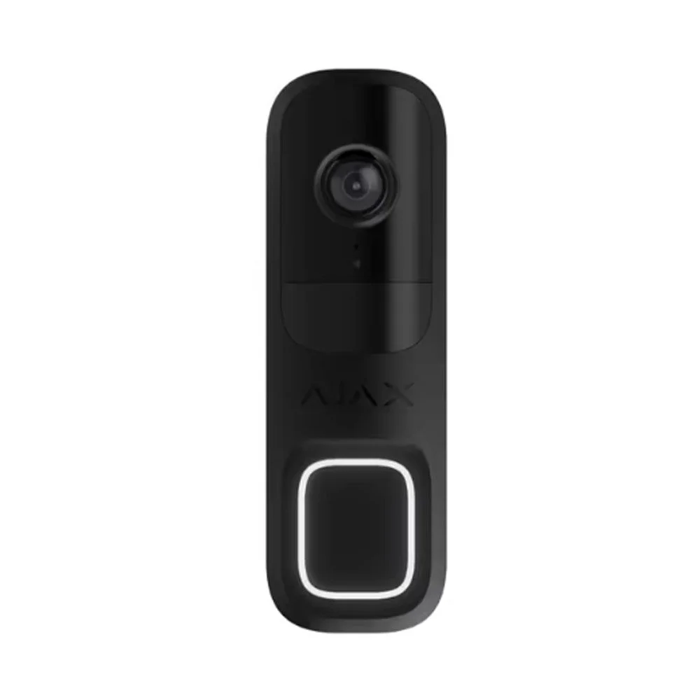 Sonerie video WiFi Ajax Video Doorbell, 4MP, unghi 155 grade, negru, AI incorporat, PIR, microfon si difuzor, control din aplicatie