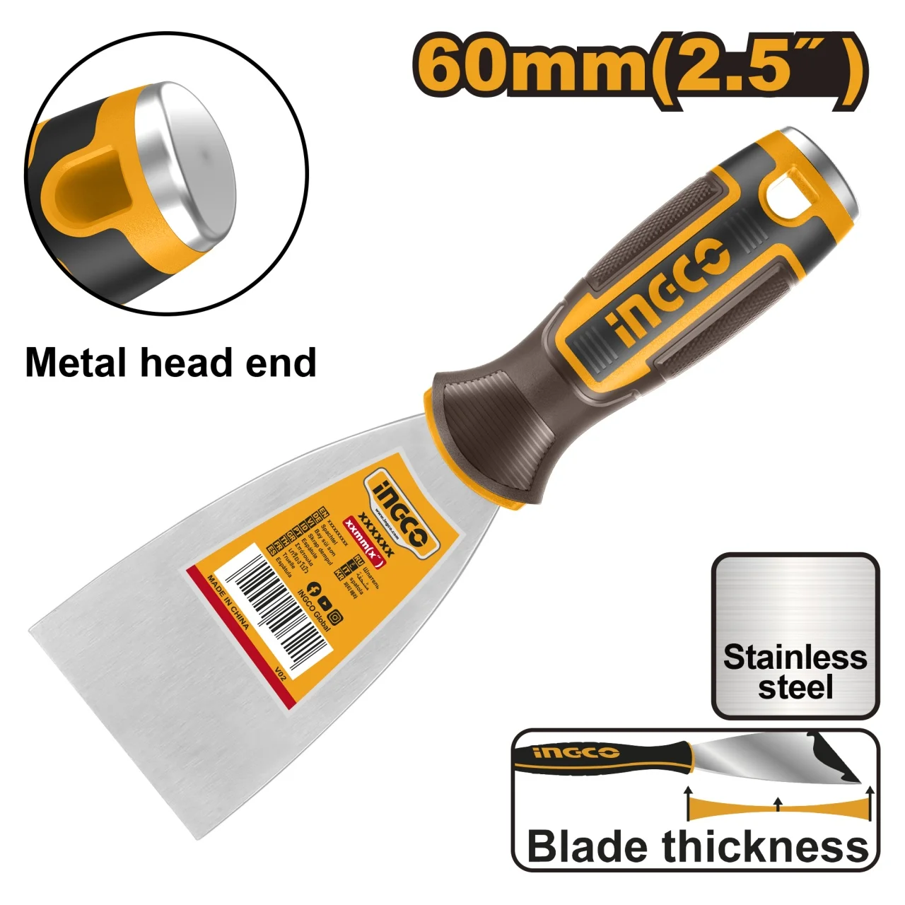 Spaclu Otel Inoxidabil 60mm INGCO HPUT08060