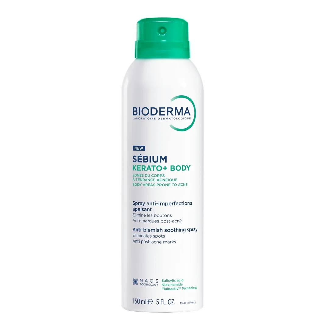 Spray calmant anti-imperfectiuni pentru corp Sebium Kerato+ Body, 150 ml, Bioderma