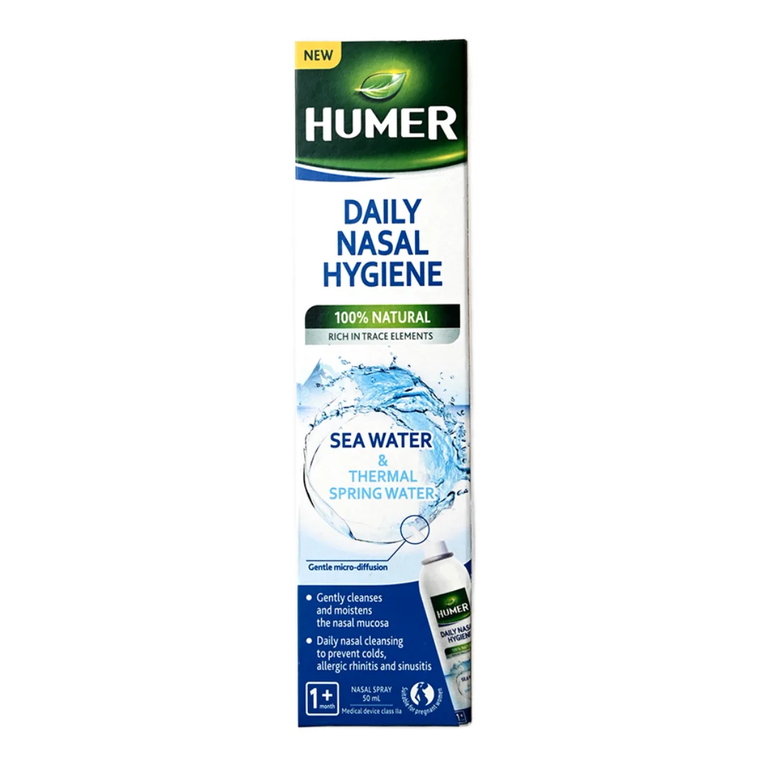 Spray cu apa termala pentru igiena zilnica a nasului, 50 ml, Humer