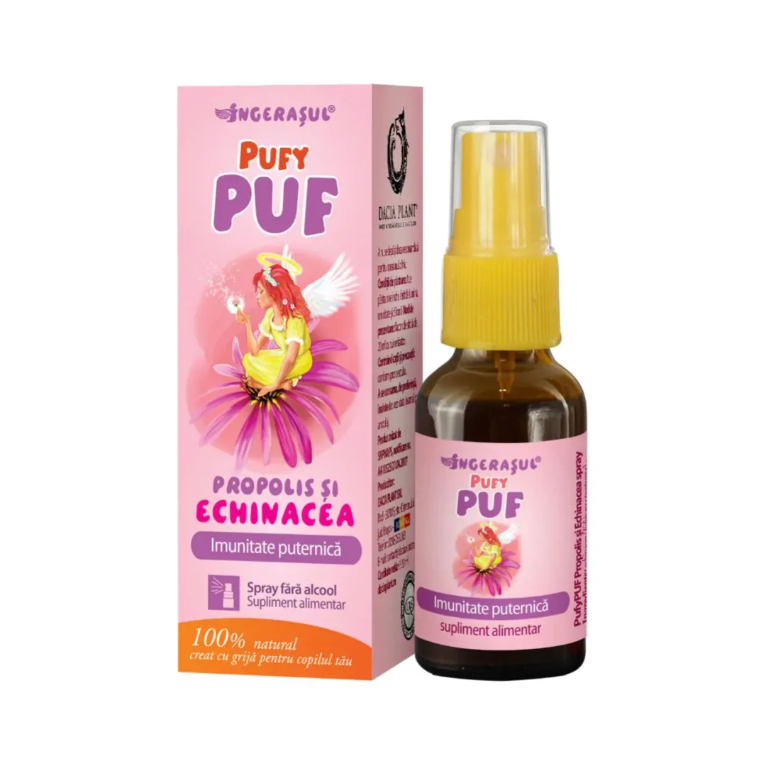 Spray Propolis si Echinacea PufyPuf, 20ml, Dacia Plant