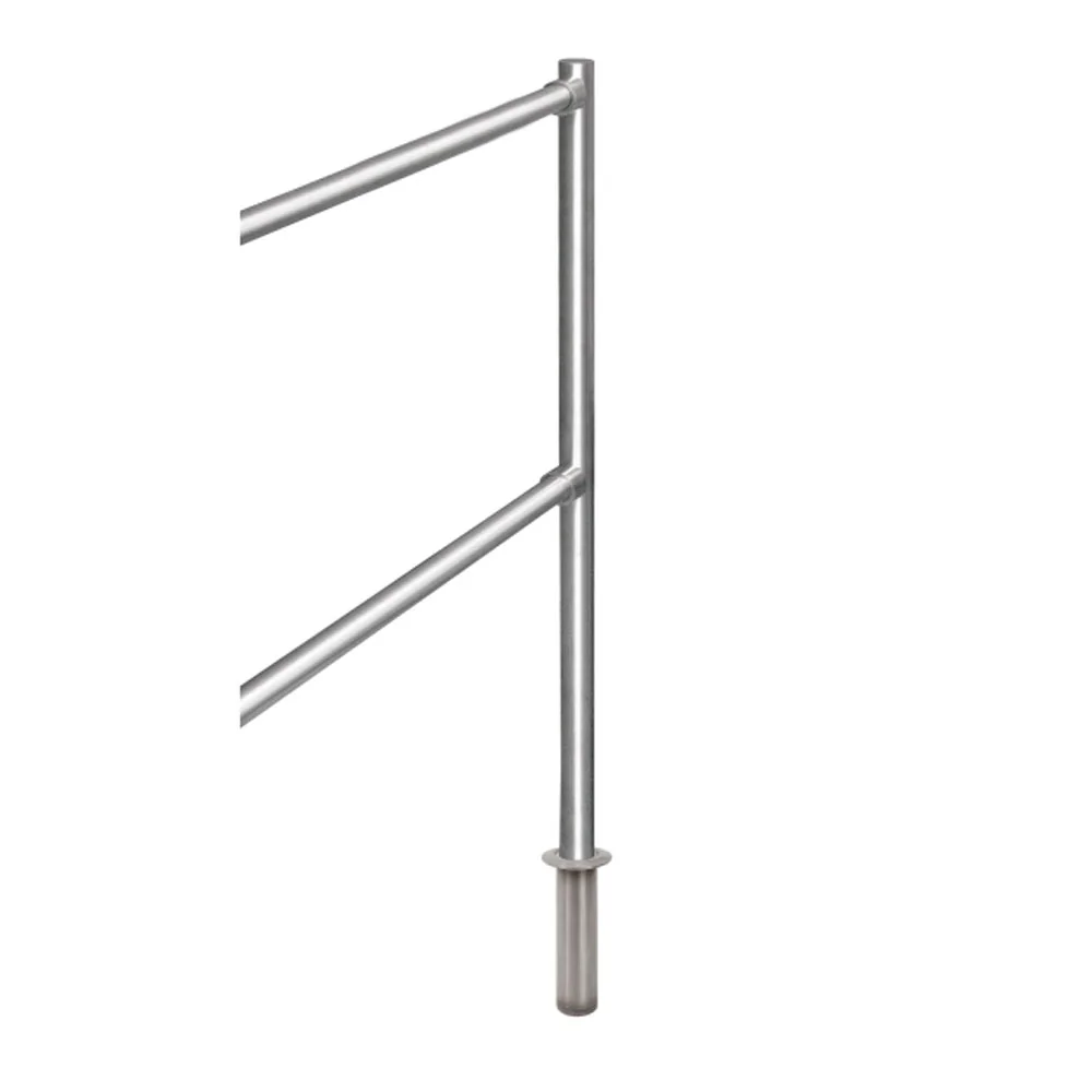 Stalp intermediar de capat pentru suport balustrada K-KIVO, inox, ingropat