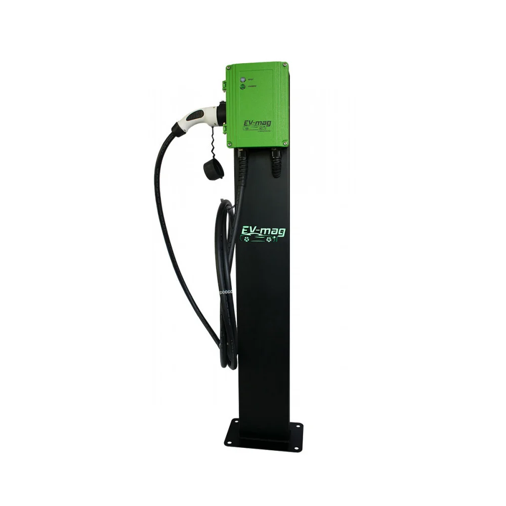 Statie fixa incarcare masini electrice EV-MAG GS322T2GCS, 22 kW, Type 2, trifazat, montaj pe stativ