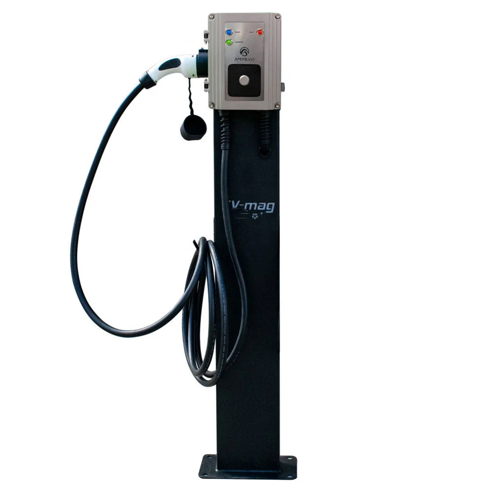 Statie fixa incarcare masini electrice EV-MAG GS322T2GCS-CP, RFID, 22 kW, Type 2, trifazat, comutator de putere, montaj pe stativ