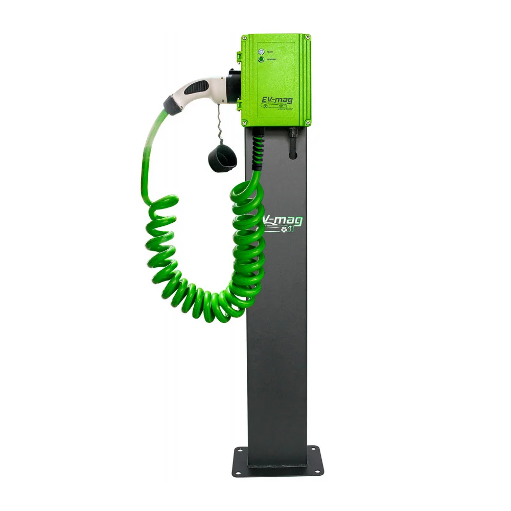 Statie fixa incarcare masini electrice EV-MAG GS322T2GCS-SVN, 22 kW, Type 2, trifazat, montaj pe stativ