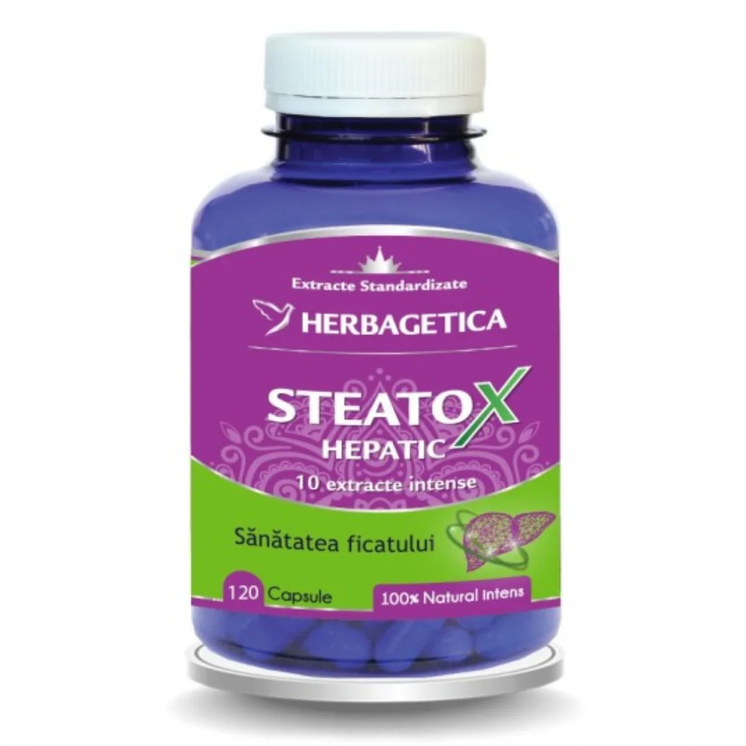 Steatox Hepatic, 120 capsule, Herbagetica