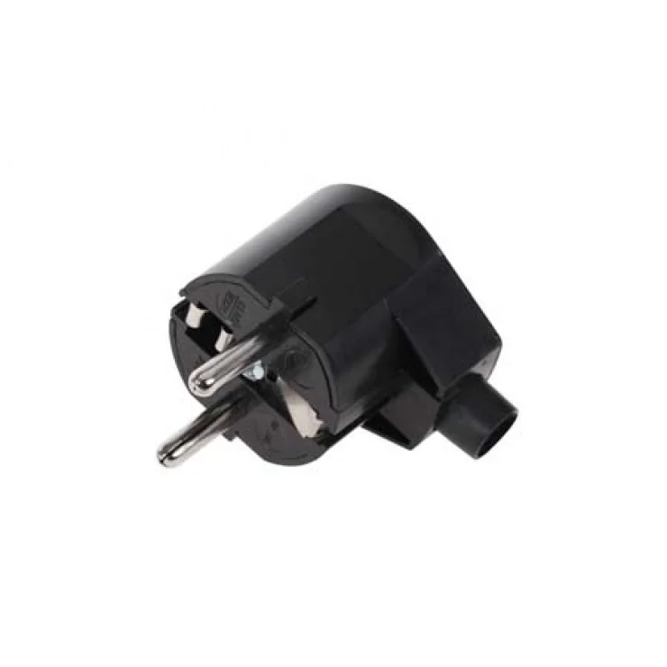 Stecher Schuko unghi 90 grade Negru, URZ3003