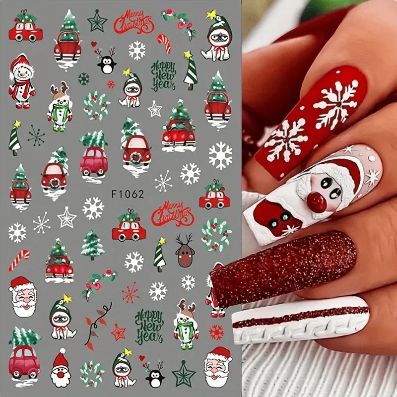Sticker decor unghii model iarna/Craciun F1062 - Everin