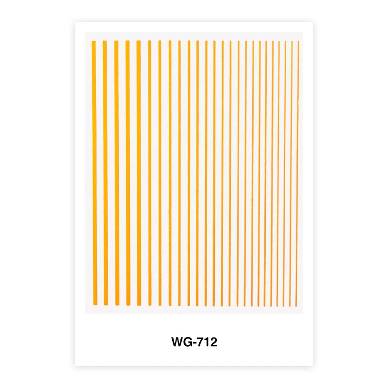STICKER DECOR UNGHII PORTOCALIU NEON WG-712 - WG-712 - Everin.ro