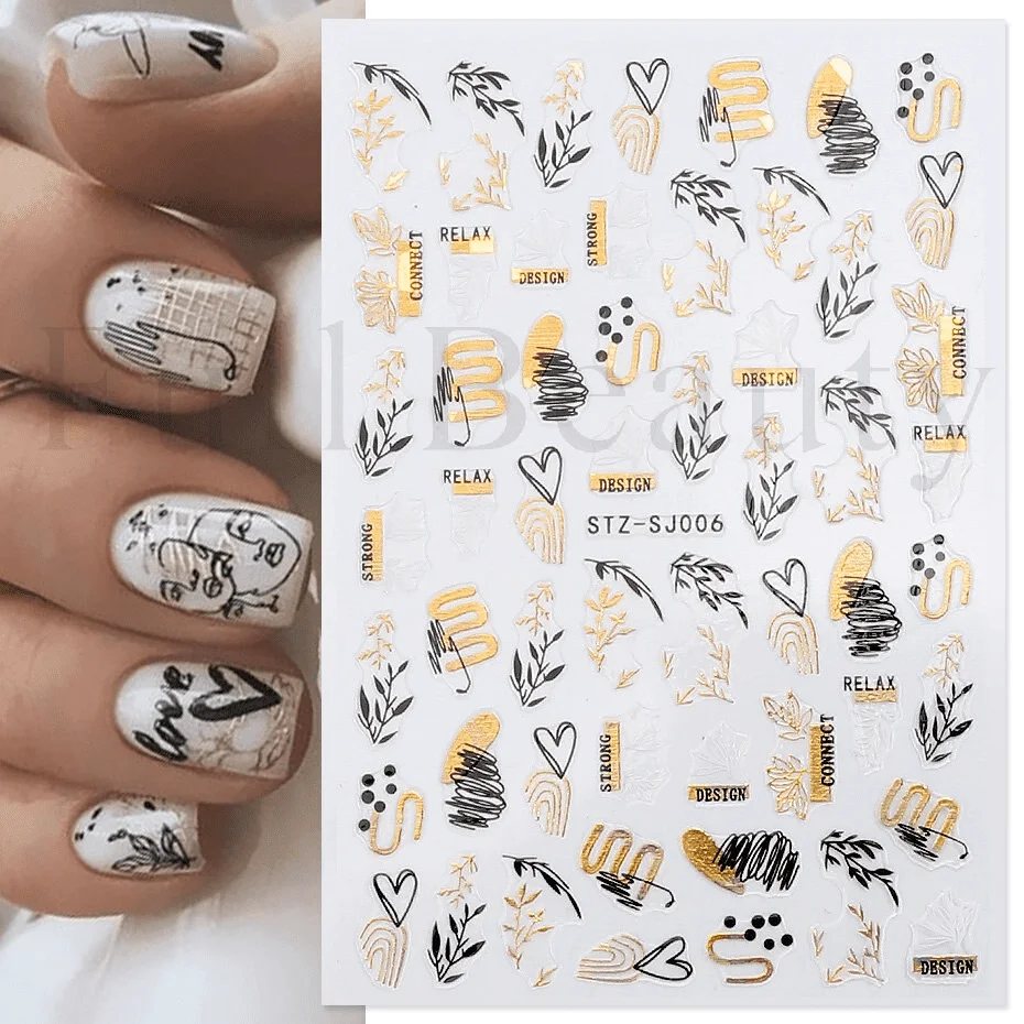 Sticker decor unghii STZ-SJ006 - STZ-SJ006 - Everin.ro