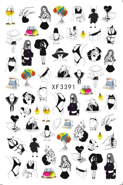 Sticker decor unghii XF3391 - XF3391 - Everin.ro