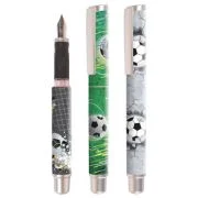 Stilou Cresco GoPen 202000-E, penita iridium, alimentare rezerve, corp plastic diverse culori, model fotbal