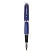 Stilou DIPLOMAT Excellence A2, cu penita M, aurita 14kt. - Sky Line Blue Chrome
