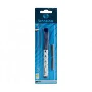 Stilou Schneider Voice 76760 5065-RV, penita iridium M, alimentare rezerve, corp plastic alb, blister (+2 rezerve)