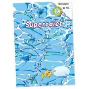 Super caiet dictando A4, 80 file, Casa Tipografica - Coperta grafica "Ocean"