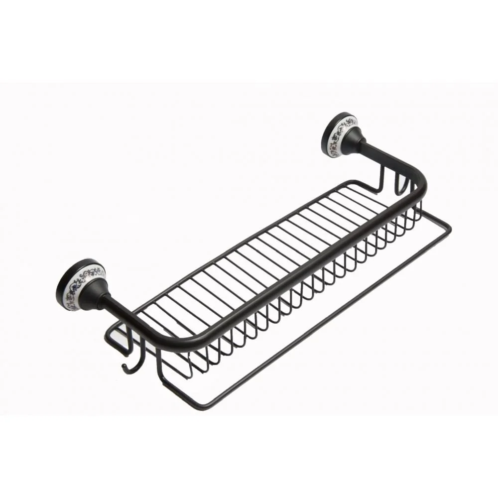 Suport gel de dus baie, culoare negru, Foglia