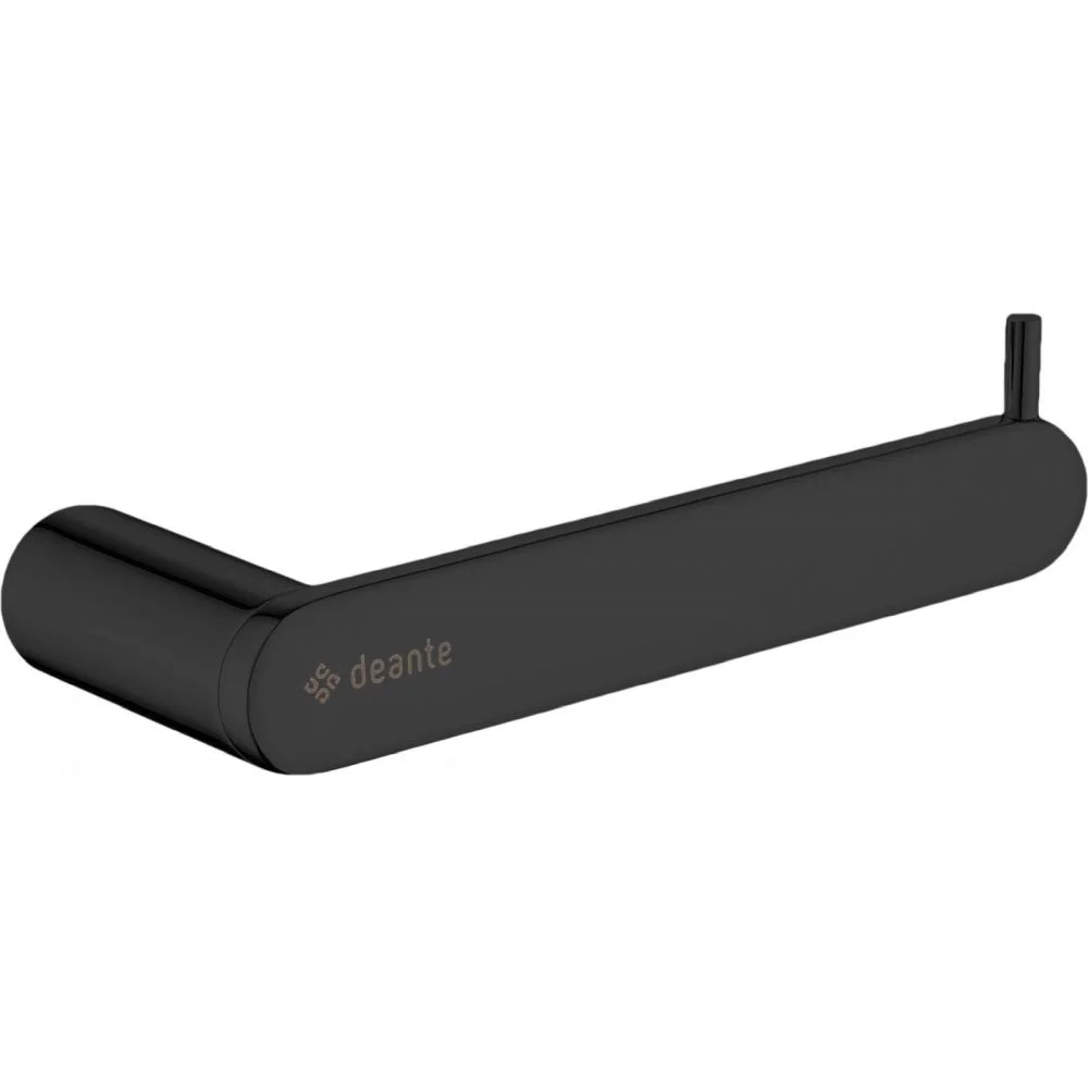 Suport hartie igienica negru mat Deante Round